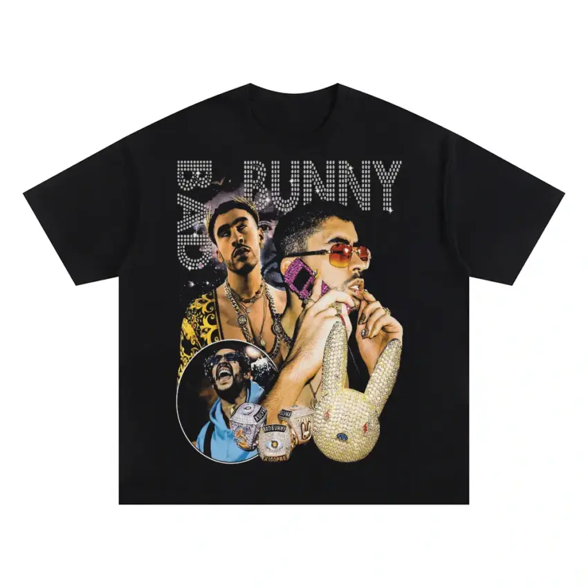 Benito Summer Vibes Oversized Black Graphic Tee