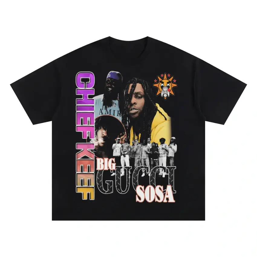 Big Gucci Sosa Oversized Black Graphic Tee