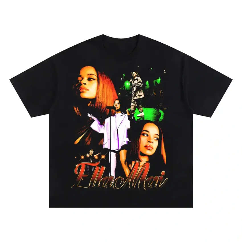Bood Up Oversized Black Graphic Tee