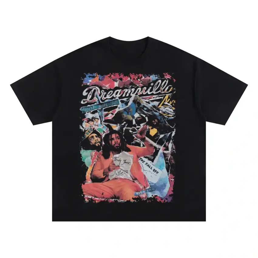 Dreamville Revenge Of The Dreamers Oversized Black Graphic Tee
