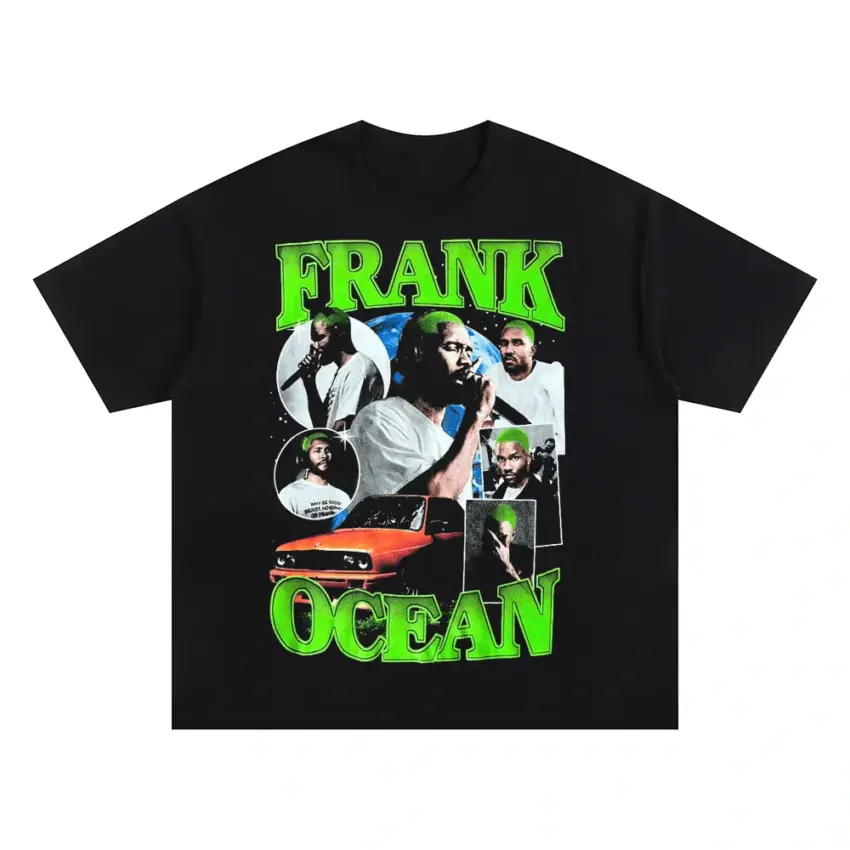 Frank Ocean Blonde Nostalgia Oversized Black Graphic Tee