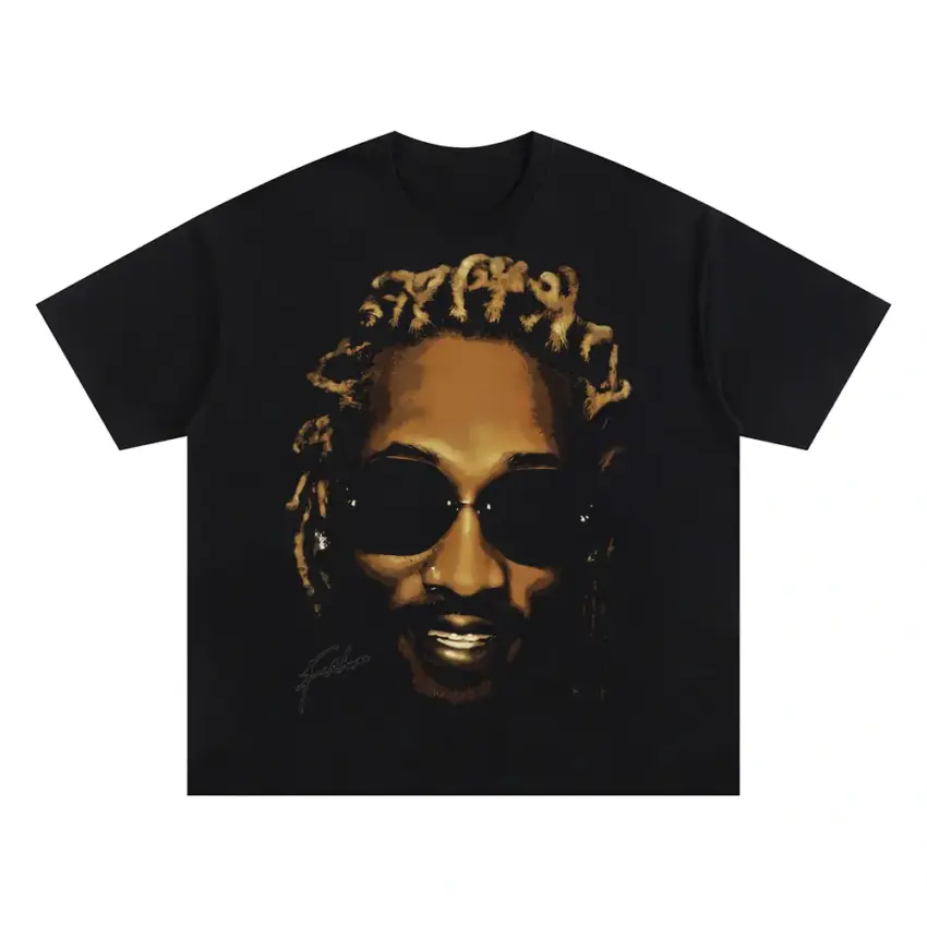 Future Pluto Oversized Black Graphic Tee