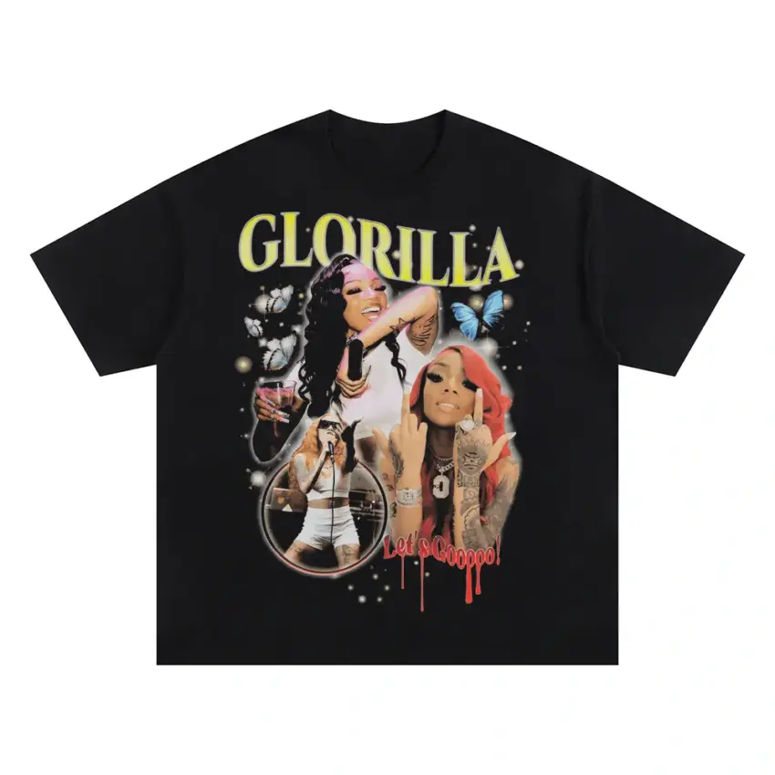 GloRilla Big Glo Tribute Oversized Black Graphic Tee