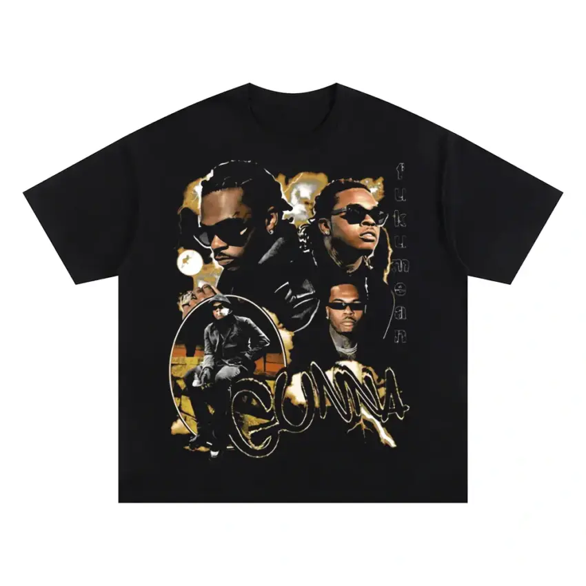 Gunna And Lil Baby Drip Too Hard Oversized Black Graphic Tee