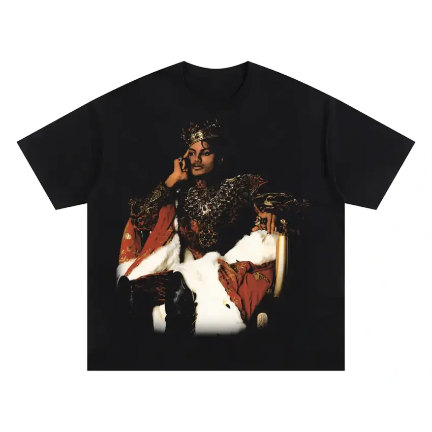 Her Loss Oversized Black Graphic Tee