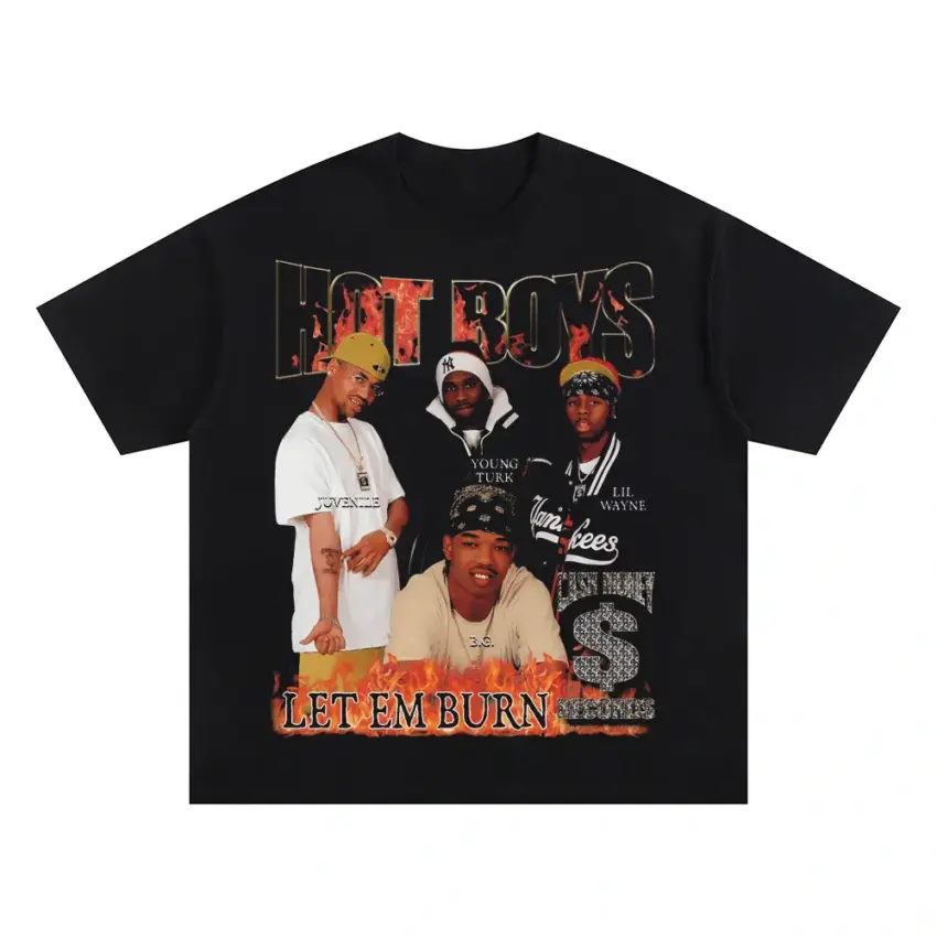 Hot Boys Get It How U Live Oversized Black Graphic Tee