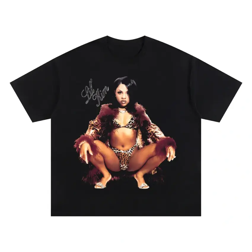 Hood Hottest Princess Oversized Black Graphic Tee