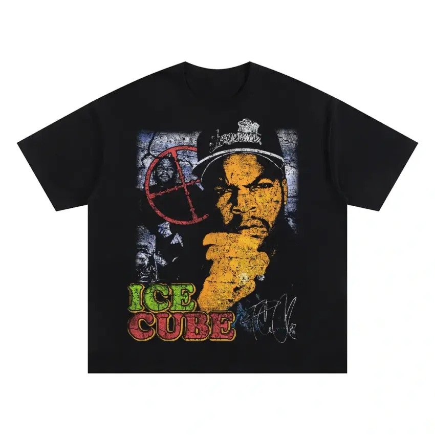 Ice Cube Chronicles Oversized Black Graphic Tee