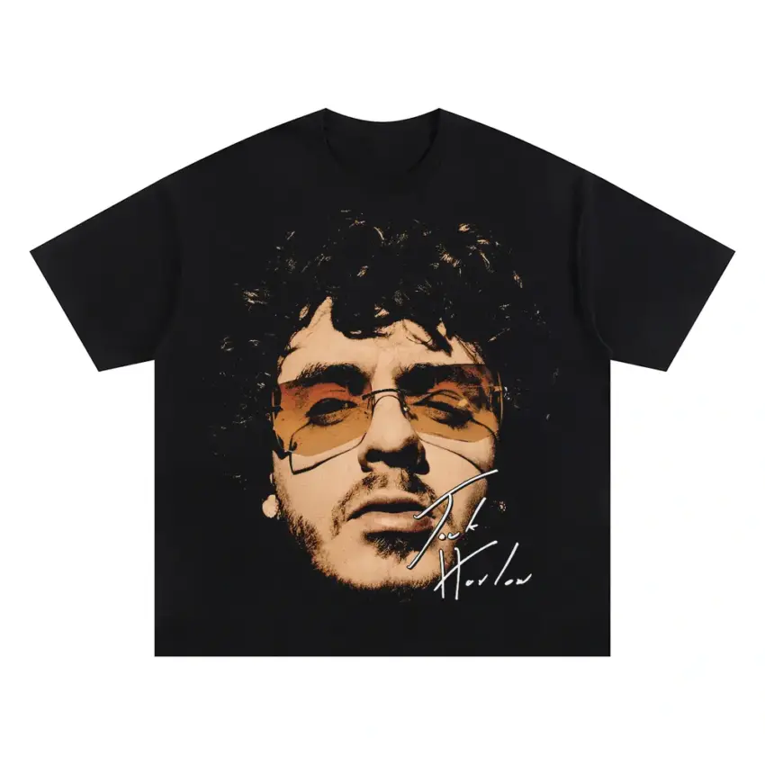 Jack Harlow Signature Oversized Black Graphic Tee
