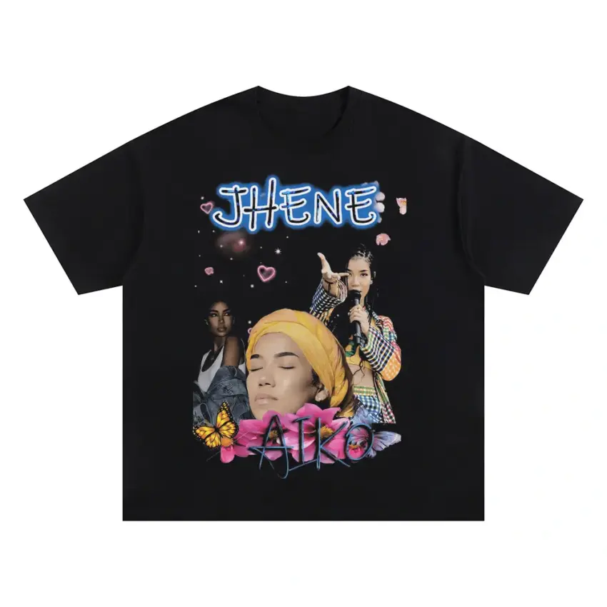 Jhene Aiko Butterfly Effect Oversized Black Graphic Tee
