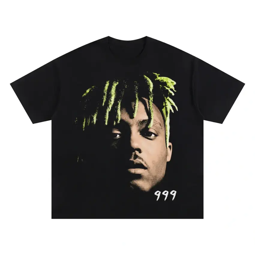 Juice WRLD 999 Portrait Oversized Black Graphic Tee