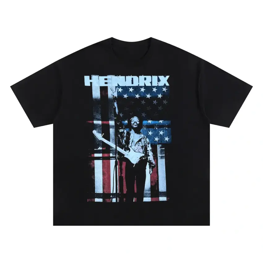 Jimi Hendrix Electric Ladyland Oversized Black Graphic Tee