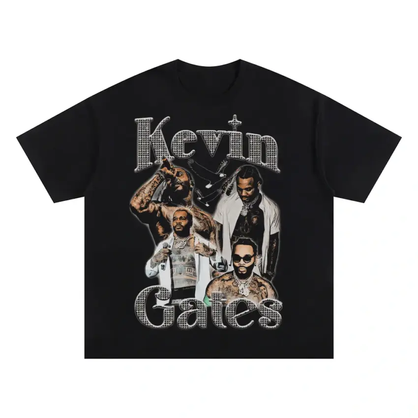 Kevin Gates Islah Tribute Oversized Black Graphic Tee