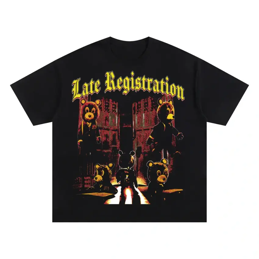 Late Registration Oversized Black Graphic Tee