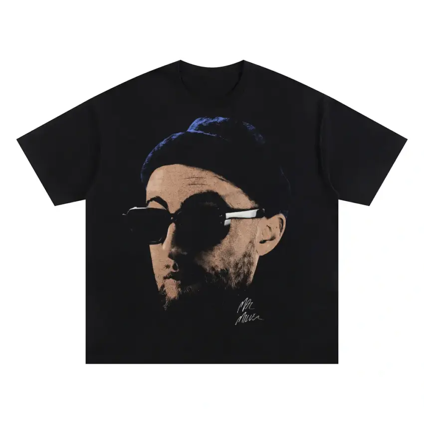 Mac Miller Self Care Oversized Black Graphic Tee