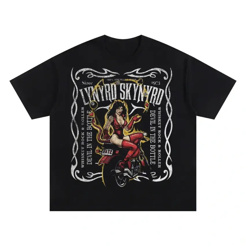 Lynyrd Skynyrd Free Bird Oversized Black Graphic Tee