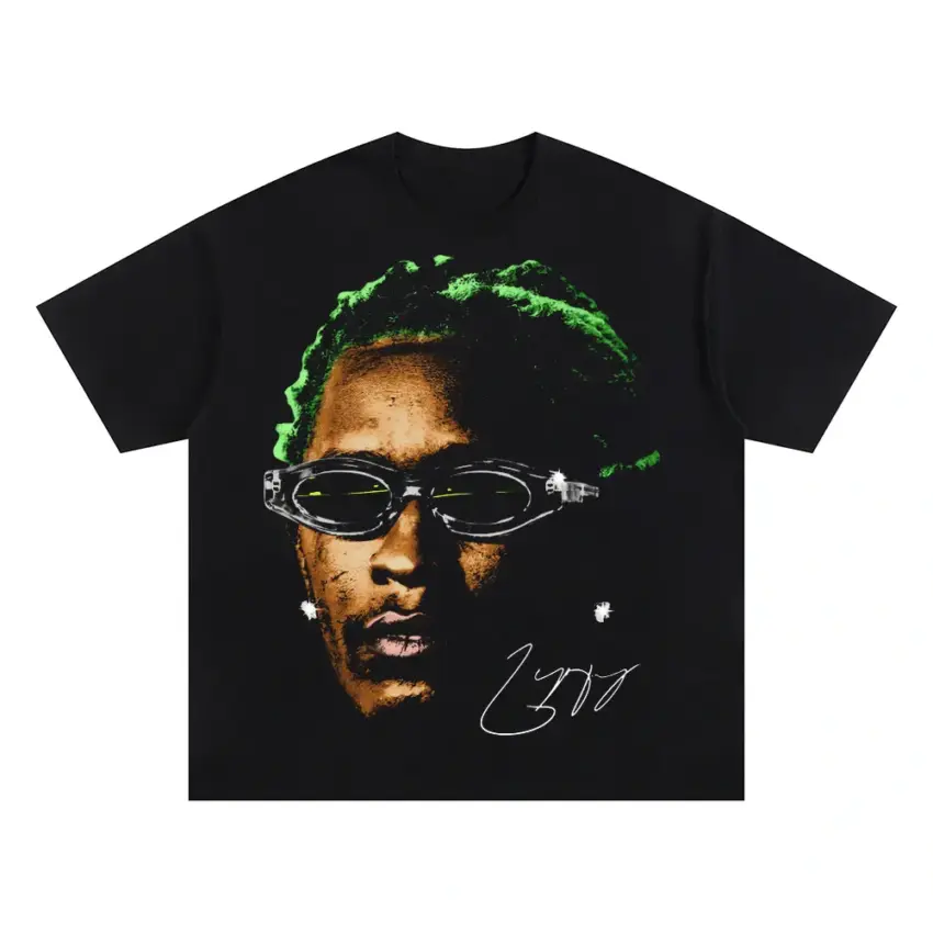Luv Is Rage Oversized Black Graphic Tee