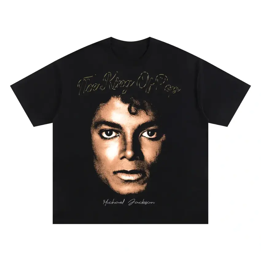 Man In The Mirror Oversized Black Graphic Tee