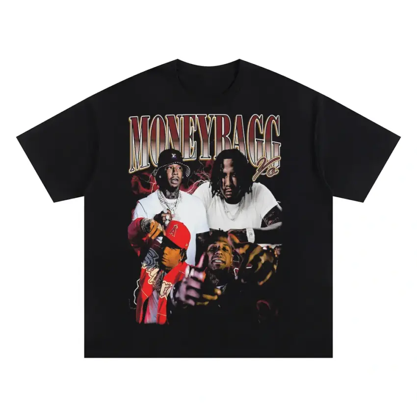 Moneybagg Yo Federal 3X Oversized Black Graphic Tee