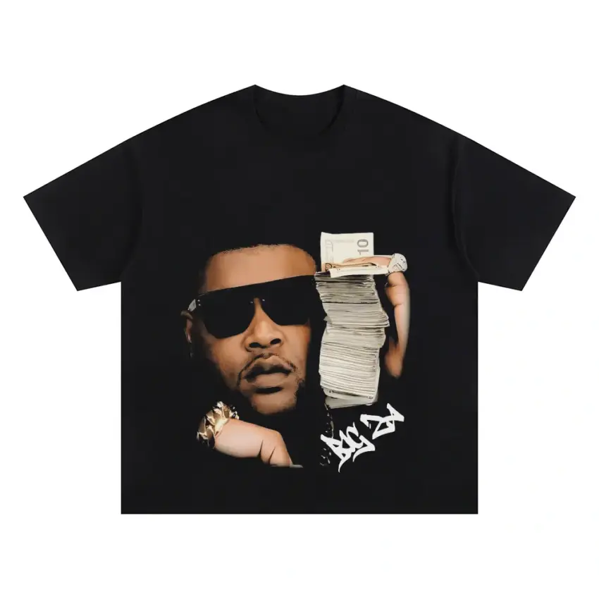 Moneybagg Yo Federal Oversized Black Graphic Tee