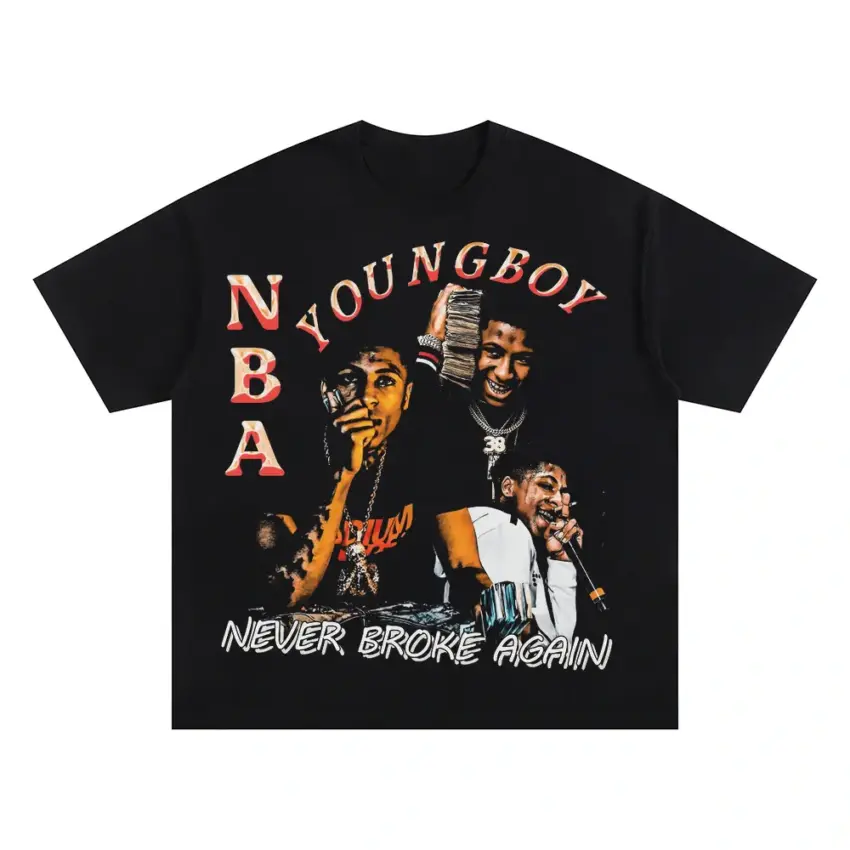 NBA Youngboy Never Broke Again Oversized Black Graphic Tee