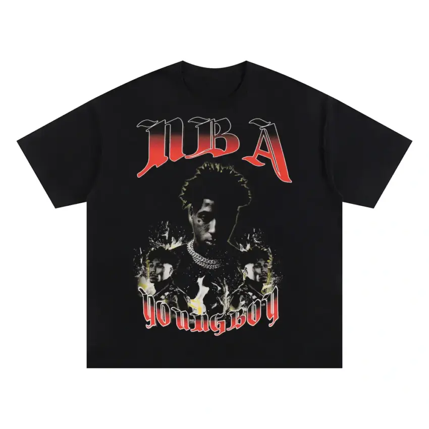 NBA Youngboy Untouchable Oversized Black Graphic Tee