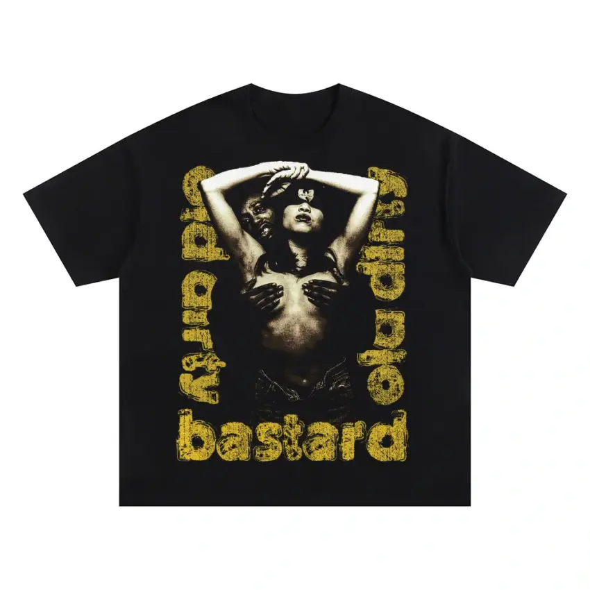 Ol Dirty Bastard Oversized Black Graphic Tee