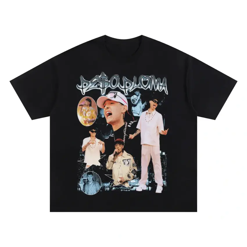Peso Pluma El Belicon Oversized Black Graphic Tee