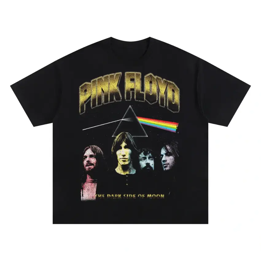 Pink Floyd The Dark Side Oversized Black Graphic Tee