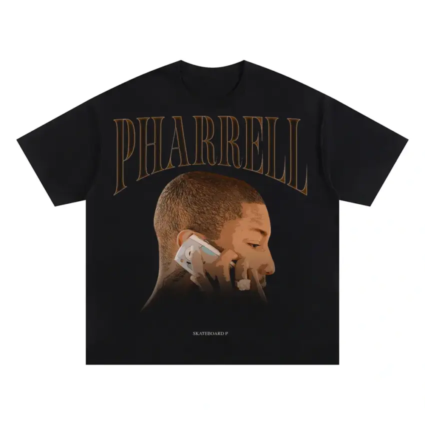 Pharrell Williams In My Mind Oversized Black Graphic Tee