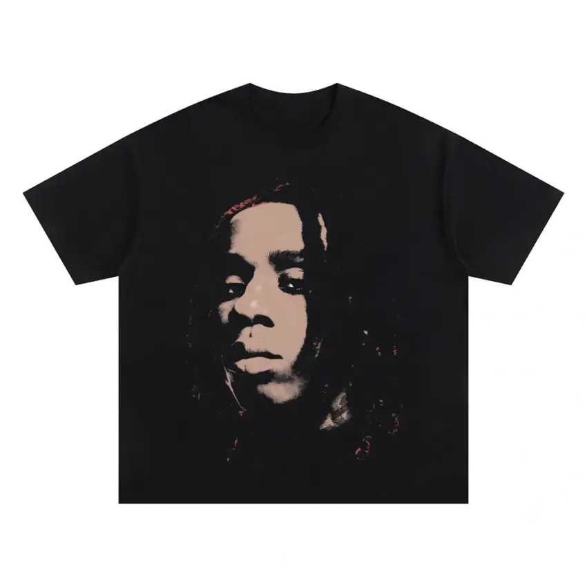 Playboi Carti Die Lit Portrait Oversized Black Graphic Tee