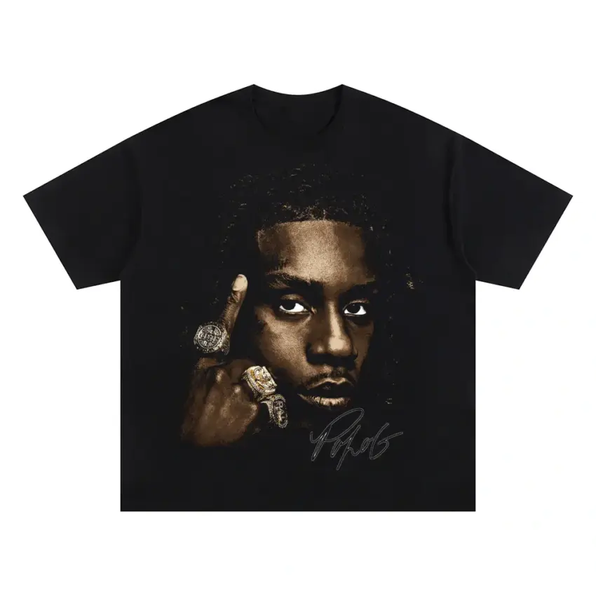 Polo G The Goat Oversized Black Graphic Tee