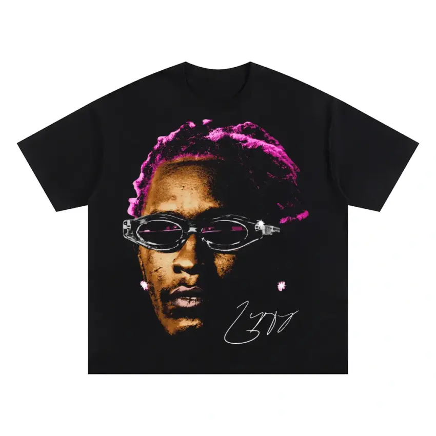 Punk Era Thug Oversized Black Graphic Tee