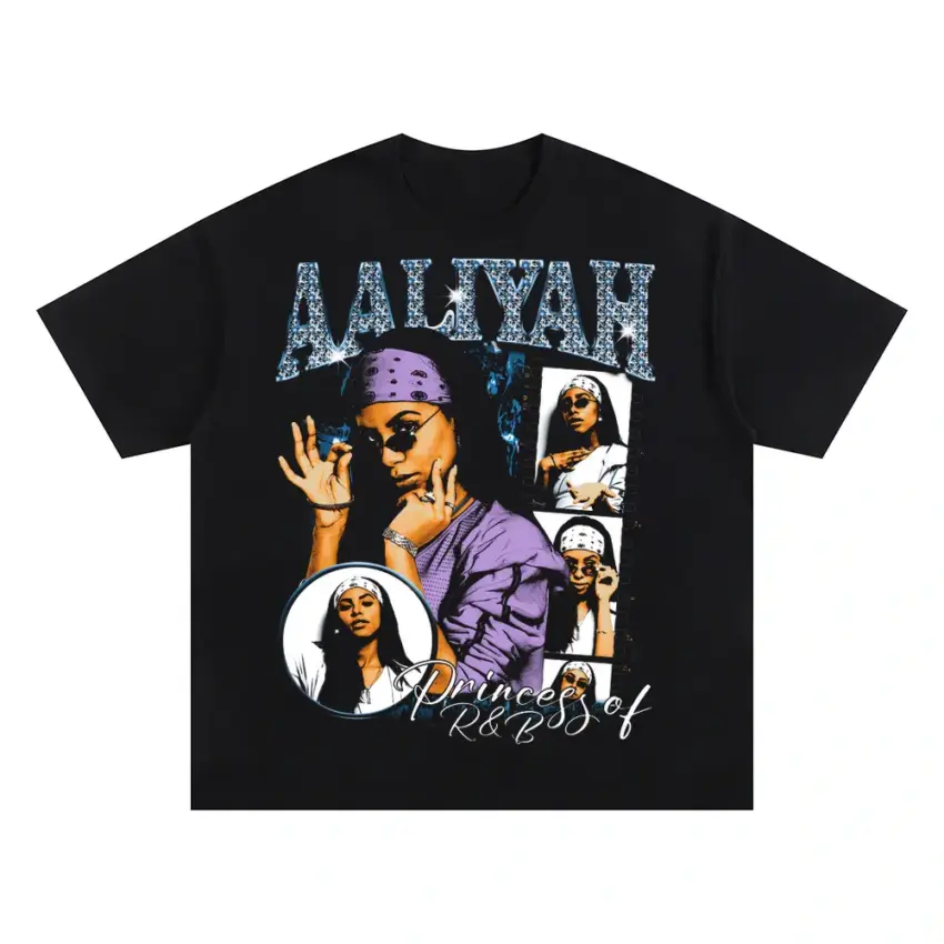 Princess Of RNB Oversized Black Graphic Tee