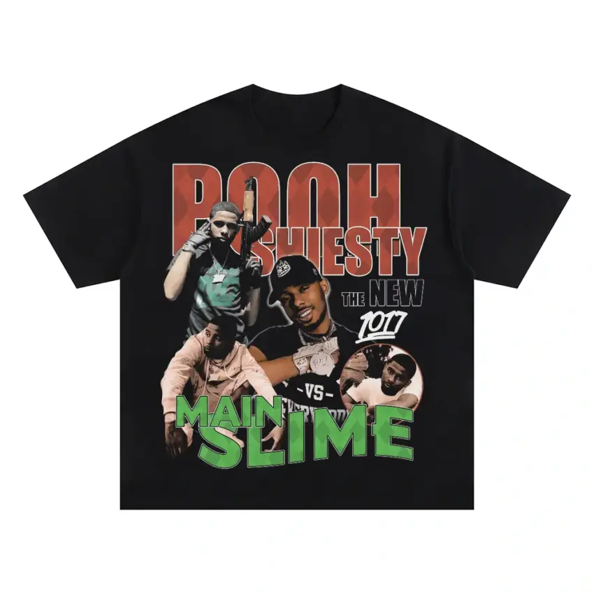 Pooh Shiesty Shiesty Season Oversized Black Graphic Tee