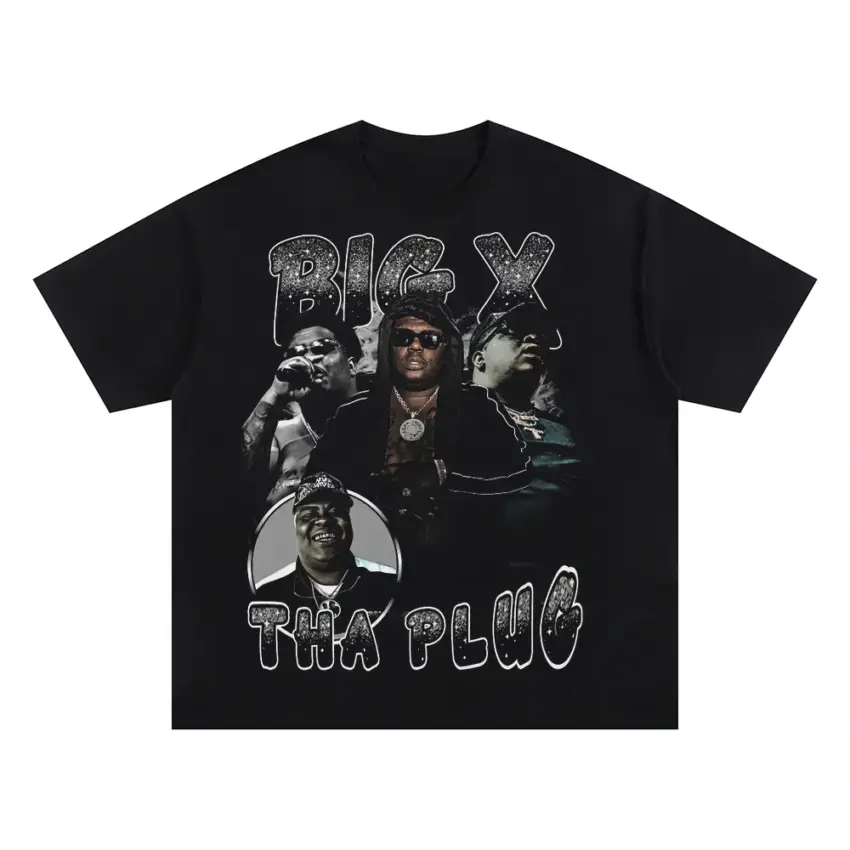Rick Ross The Plug Oversized Black Graphic Tee