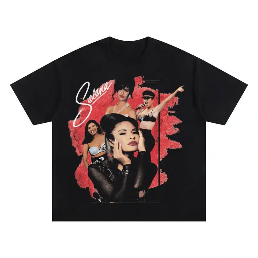 Selena Dreaming Of You Oversized Black Graphic Tee