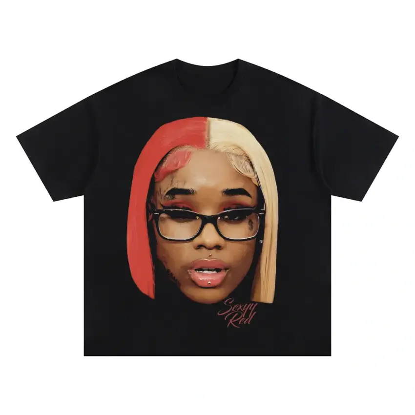 Sexyy Red Pound Town Oversized Black Graphic Tee