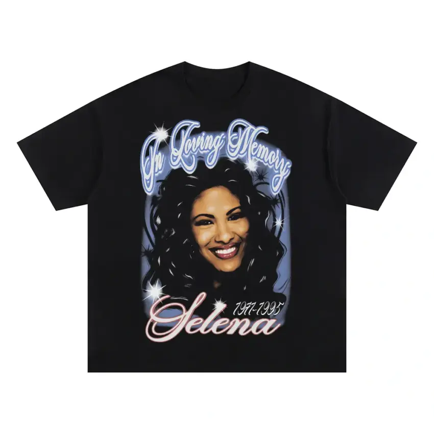 Selena The Last Concert Oversized Black Graphic Tee