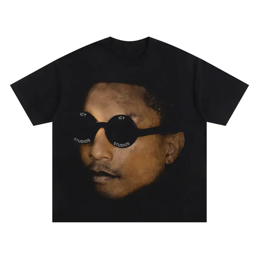 Skateboard P Oversized Black Graphic Tee