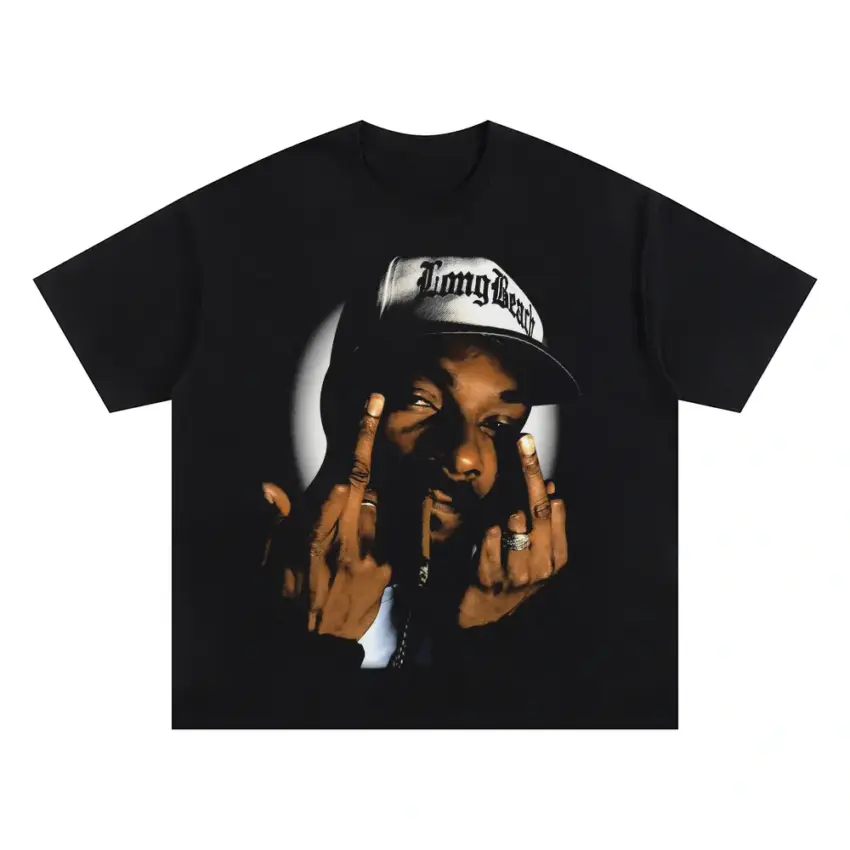 Snoop Dogg Vump Hat Oversized Black Graphic Tee