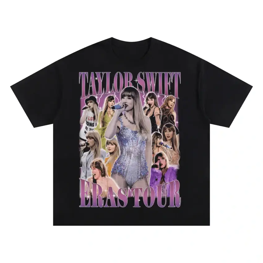 Taylor Swift Eras Tour Vibrance Oversized Black Graphic Tee