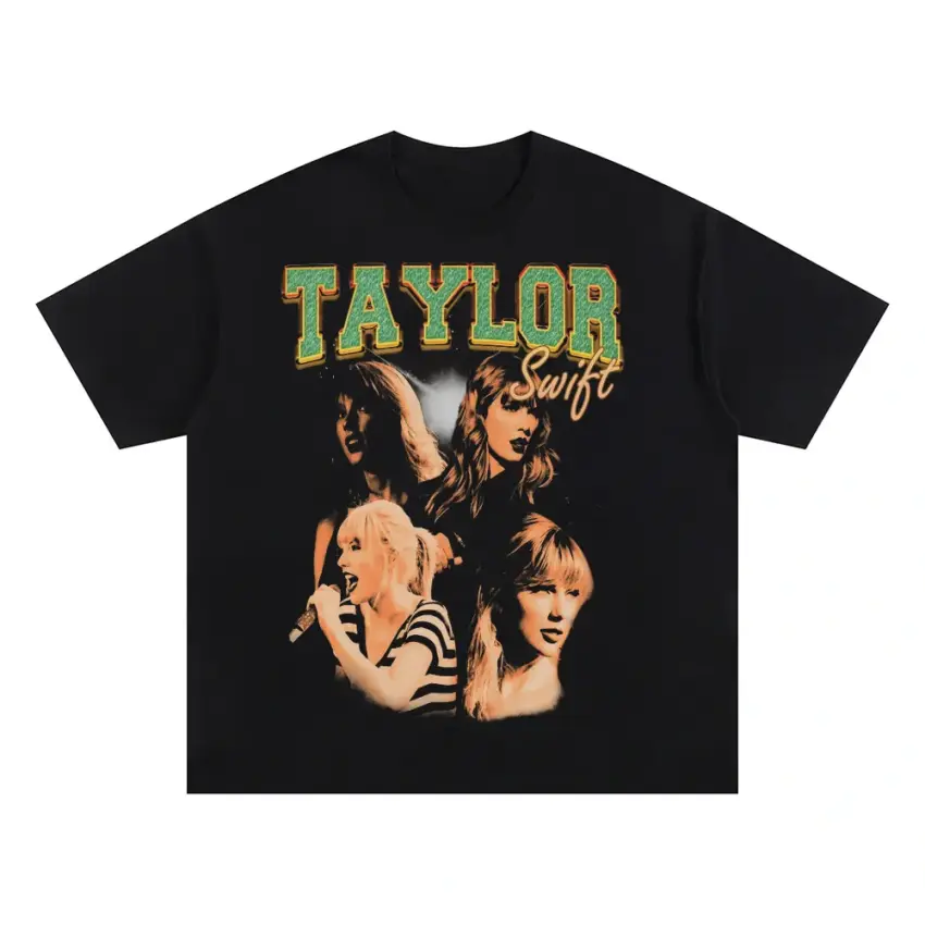 Taylor Swift The Eras Tour Oversized Black Graphic Tee