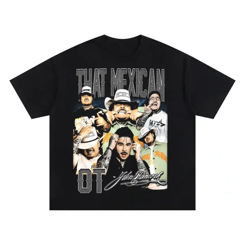 That Mexican OT Lonestar Luchador Oversized Black Graphic Tee
