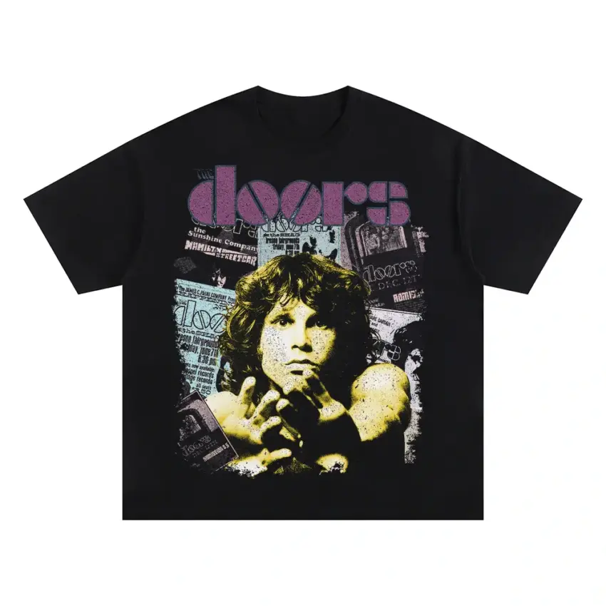 The Doors Of Perception Oversized Black Graphic Tee