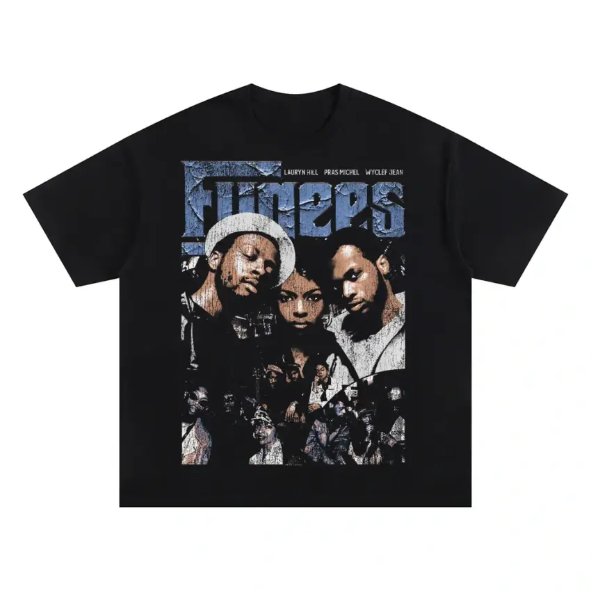 Three 6 Mafia Trio Oversized Black Graphic Tee