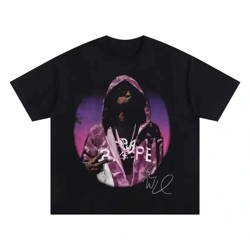 Uzi Vert Signature Style Oversized Black Graphic Tee