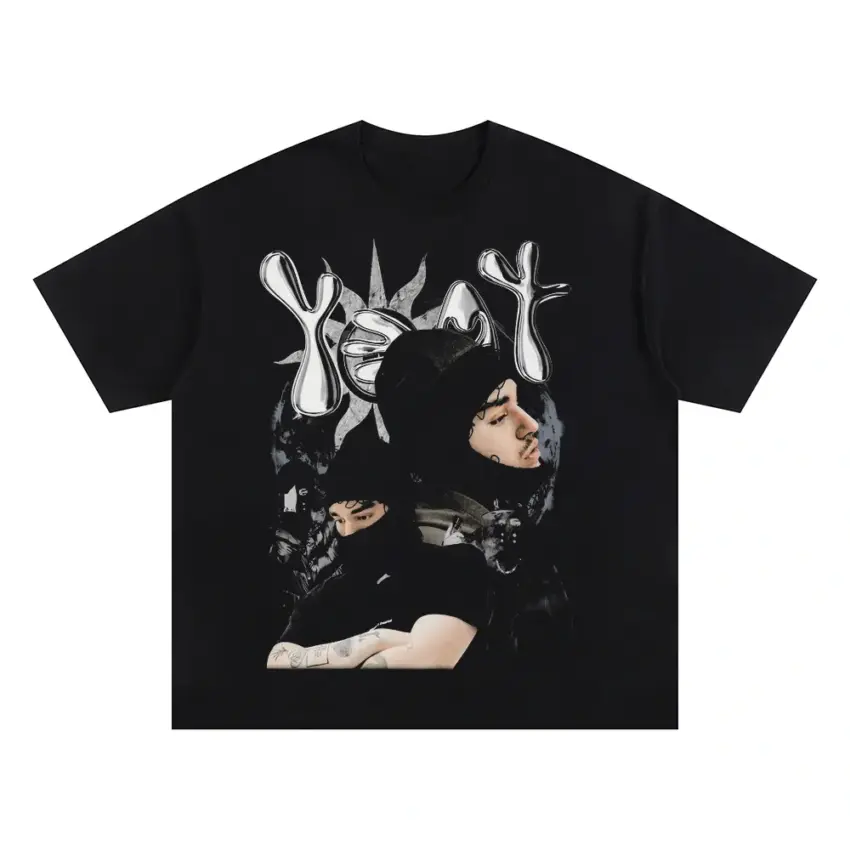 Yeat 2 Alive Tribute Oversized Black Graphic Tee