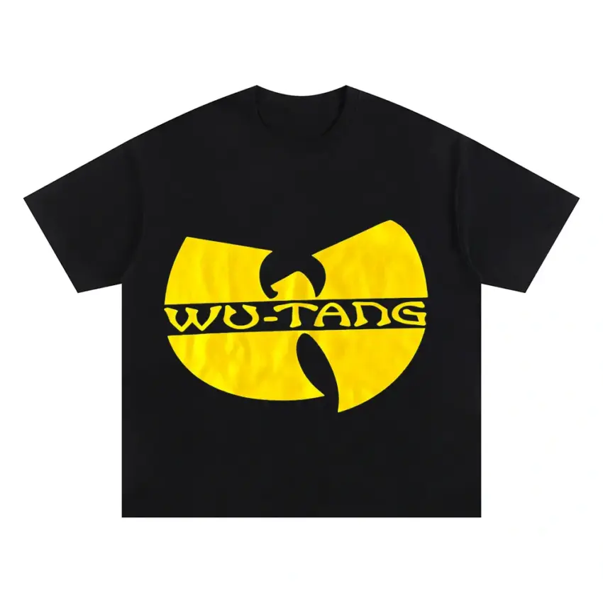 Wu Tang Clan Logo Oversized Black Graphic Tee