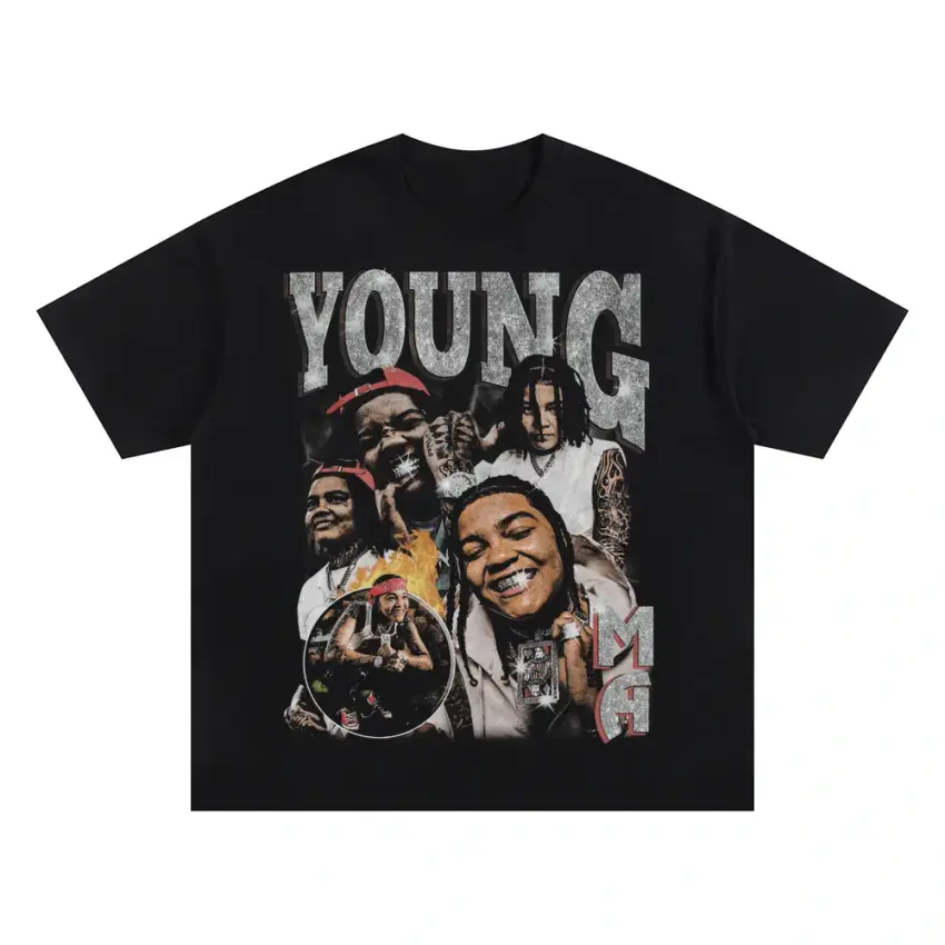 Young Thug Slime Season Oversized Black Graphic Tee